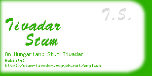 tivadar stum business card